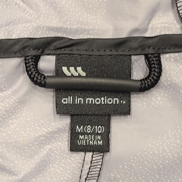 All in Motion Windbreaker Jacket Hooded Black Gray Camo Camouflage 8 10 - Picture 7 of 10